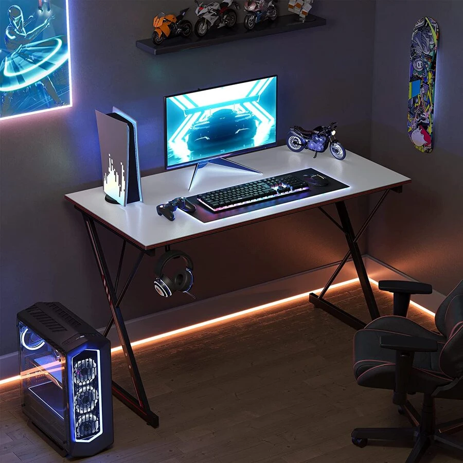 Gaming Desk 32 Inch PC Computer Desk, Home Office Desk Table Gamer ...