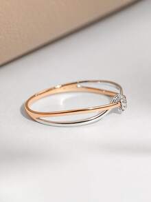 1pc Deluxe S925 Sterling Silver Full Star Design Full Row Rhinestone Ring For Women, Gift, Daily Wear - Silver - View 8