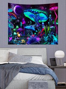 1 Tấm Thảm Treo Tường Phản Ứng Uv Họa Tiết Nấm Cho Phòng Khách, Phòng Ngủ, Văn Phòng, Trang Trí Nhà Cửa, Trang Trí Tiệc, Miễn Phí Bộ Lắp Đặt, Dễ Dàng Treo - Nhiều màu - Xem 6