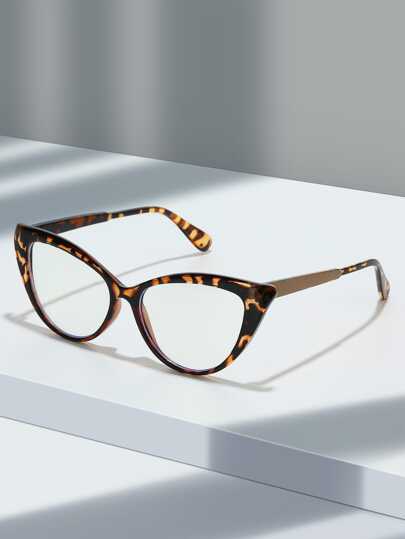 1pc Women's Multicolor Cat Eye Fashion Glasses, Suitable For Daily Use