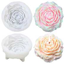 Moule en silicone en 3D pour fleur de rose, pour la fabrication de savon et de bougies, outil de décoration artisanale DIY