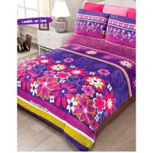 Suavecito Double Jumbo Shearling Reverse Coverlet - Lilac Purple - View 2