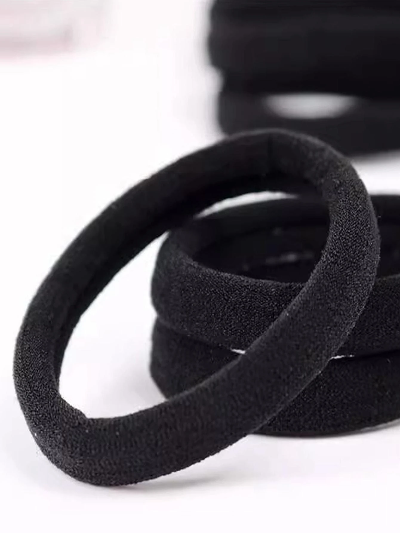 20pcs/50pcs/100pcs Black NoCrease Elastic Women Hair Bands [Hair Bands