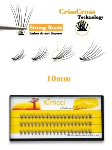 KIMCCI 60 Clusters 10d/Cluster 10mm 0.10 Thickness C/D/Dd Curl Grafting False Eyelasheslash Clusters,Eyelash Clusters,Individual Eyelashes,Lashes,Fake Lashes - 10mm - View 2