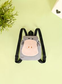 Metoo Tiramitu 1 件可愛動物形狀男孩防水磁力閉合背包 - 灰色 - 查看 2