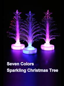 2入組led光纖樹狀夜燈,變色發光光纖樹模擬植物,適用於生日禮物 - 無色 - 查看 6