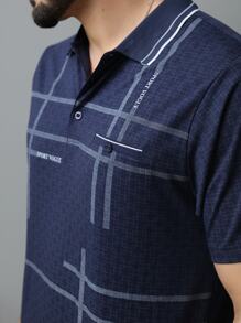 Men Polo Shirts - 寶藍色 - 查看 3