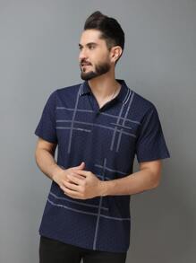 Men Polo Shirts - 寶藍色 - 查看 4