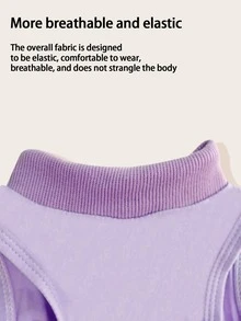 1入組紫色貓外科手術恢復套裝,柔軟的&舒服的連身背心至防止舔舐和抓撓 - 紫色 - 查看 6