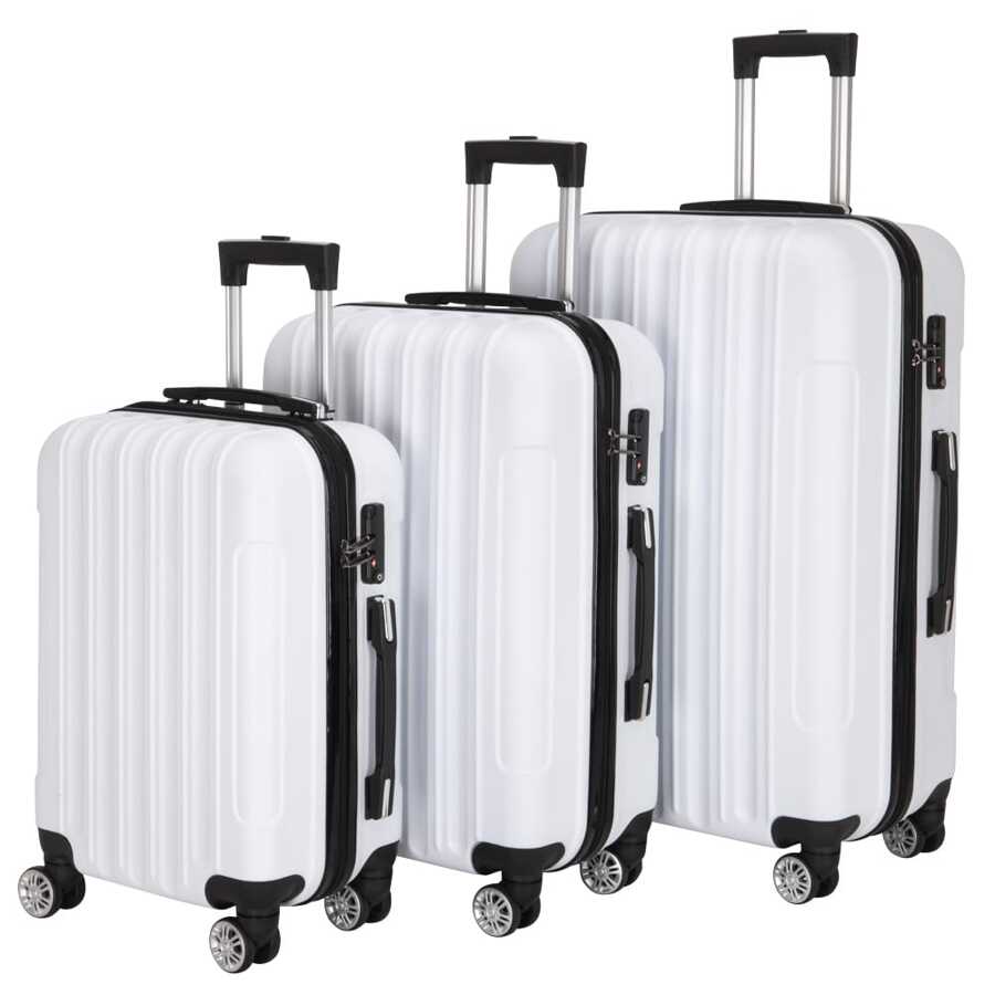3-In-1 Multifunctional Large Capacity Traveling Storage Suitcase Luggage Pink - 白色 - 查看 1