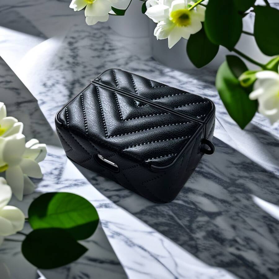 1 Miếng Đen Hộp đựng Airpods , Sang trọng Loại vỏ , Chống sốc Hộp đựng Airpods Thế hệ 3 , Cao-kết thúc Da Tai nghe Không dây Loại vỏ Tương thích với 2 , NỮ Loại vỏ Đối với AirPods1/2 AirPods - Nhiều màu - Xem 1