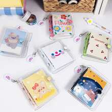3-vòng Sổ còng Binder Với Mini PVC Trong sáng Che phủ , Thuận tiện Cuộn dây , Và Bên trong - Màu xanh lam - Xem 1