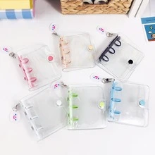 3-vòng Sổ còng Binder Với Mini PVC Trong sáng Che phủ , Thuận tiện Cuộn dây , Và Bên trong - Màu xanh lam - Xem 2