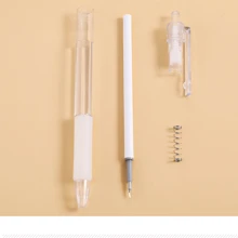 2入組白色+粉色的工藝切割工具紙筆,切片機刀創意可伸縮愛好刀刀片藝術工裝精密剪紙雕刻工具帶口袋夾適用於DIY繪畫剪貼簿 - 白色+粉紅色 - 查看 8