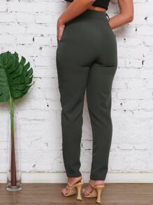 Women Pants - Dark Green - View 2