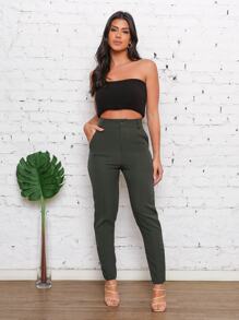 Women Pants - Dark Green - View 5