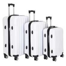 3-In-1 Multifunctional Large Capacity Traveling Storage Suitcase Luggage Pink - 白色 - 查看 2