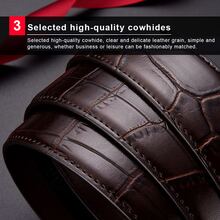 DOOPAI Men Ratchet Belt Fashion Casual Leather Designer Belts With Automatic Buckle,Single Belt With Elegant Gift Box - Coffee Brown - View 2