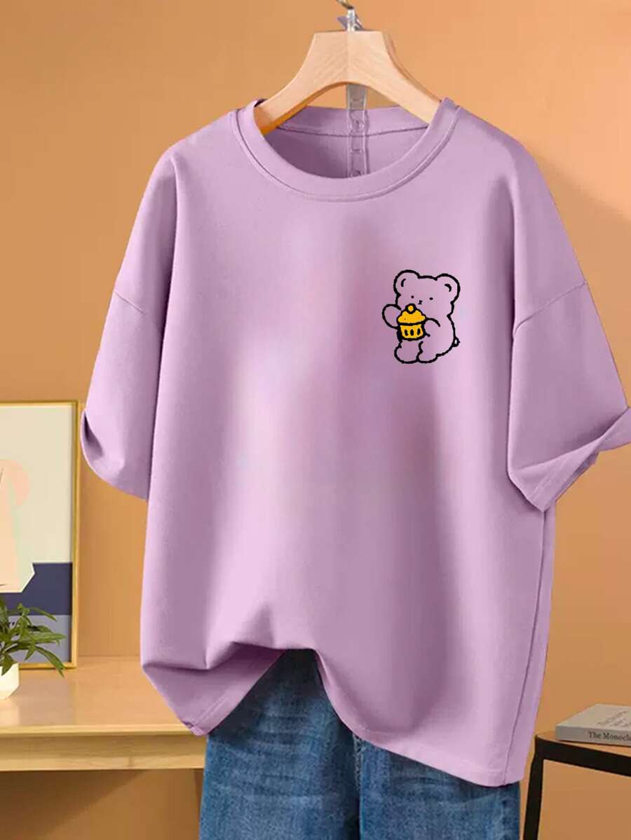 Women T-Shirts - 淡紫色 - 查看 1