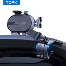 TOPK Phone Holder for Car Dashboard, Adjustable Cell Phone Mount with Anti-slip Silicone Clip for All Smartphone D39-J - Black - View 3