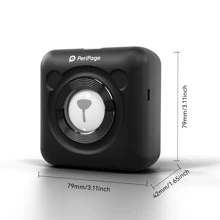 Peripage 1 件高清 304dpi 迷你印表機日常表情圖案可攜式辦公室列印工具 - 黑色 - 查看 8