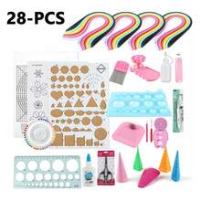 Kit De Herramientas Para Hacer Filigrana Con Papel, 28 Pzs - Multicolor - Ver 3