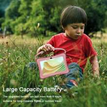 兒童平板，7英寸Android 11.0平板電腦，3GB 32GB幼兒平板電腦帶WiFi，GMS，家長控制，雙攝像頭，防震套，教育，遊戲（淺粉色）