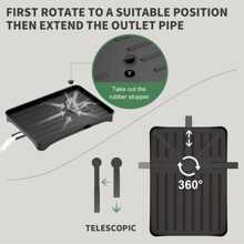 1pc Foldable Double-layer Bowl & Plate Drain Rack, Self-draining Iron Wire Dish Storage Organizer With Chopping Board Rack And Cutlery Holder, Black - Black - View 4