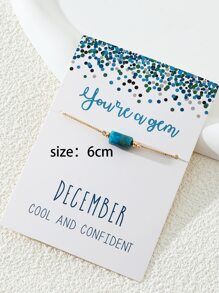 Crystal Decor Bracelet - Purple - View 4