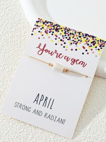 Crystal Decor Bracelet - Purple - View 2