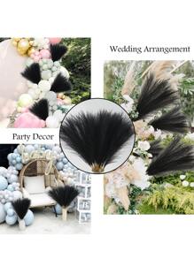 MEHELANY 25/12/6 Cái/Bộ Hoa Cỏ Pompas Nhân Tạo Trang Trí Halloween, Hoa Nhựa Giả Cỏ Pampas Màu Đen Chất Lượng Cao Lụa Cành Cỏ Pompas Giả Bình Hoa Cắm Hoa Cho Trung Tâm Đám Cưới Ngày Của Mẹ Trang Trí Nhà Boho Sậy Nhân Tạo, Ngày Valentine, Quà Tặng Quà Tặng Sinh Nhật Tốt Nghiệp - màu đen - Xem 5