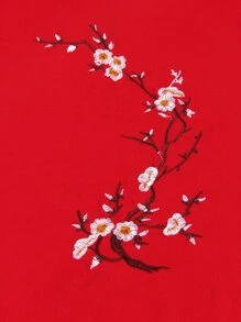 ผ้าพันคอผู้หญิง พืช เผ่า - สีแดง - ดู 4