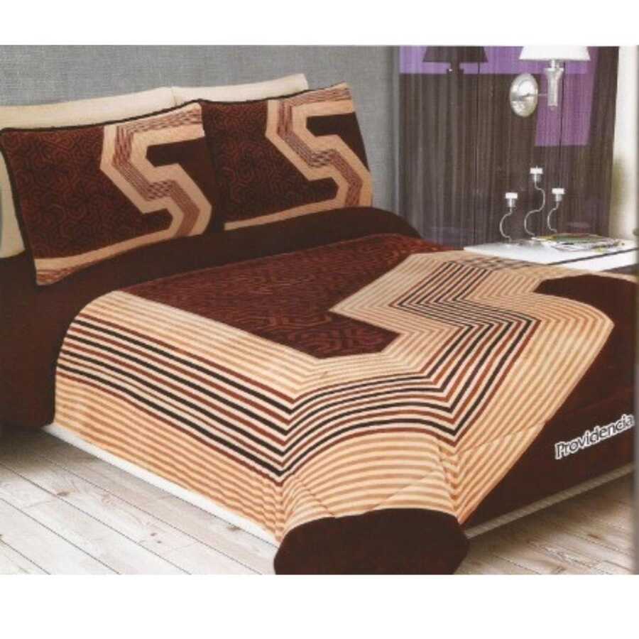 Cobertor Jumbo Matrimonial con Borrega – Súper Suave, Cálido y con Diseños Trendy para esta temporada de Frio- Beautty Home - Caqui - Ver 1