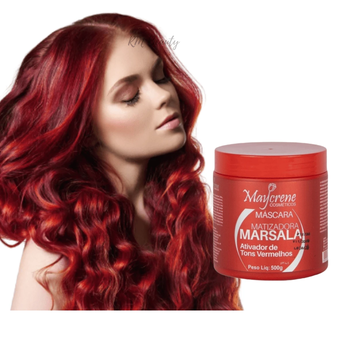 Mascara Matizadora Marsala Maycrene Cor Viva Por Mais Tempo Tons Vermelhos 500g - Marsala - Visão 1