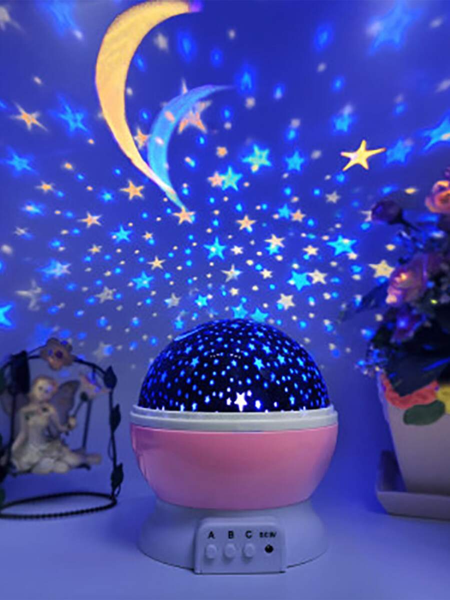 1入2.5w Usb供電組旋轉星空投影夜燈,臥室創意星空投影機帶旋轉功能,能帶來浪漫星空效果的臥室床頭夜燈