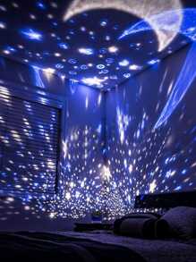 1入2.5w Usb供電組旋轉星空投影夜燈,臥室創意星空投影機帶旋轉功能,能帶來浪漫星空效果的臥室床頭夜燈 - 彩色 - 查看 5