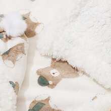 Pet Cartoon Patterned Cute Hooded Cape Pajamas - Beige - View 3