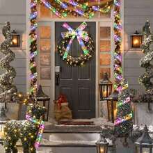 1 件装 1/2/5/10 米丝带灯迷你灯铜线仙女串灯适用于新年派对婚礼 DIY 树弓装饰（银色/金色）圣诞装饰圣诞礼物感恩节圣诞树装饰饰品圣诞灯卧室装饰家居装饰派对装饰节日节日房间装饰 - 彩色 - 查看 3