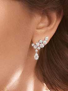 jealous young 1 Đôi bông tai mặt dây chuyền hình cánh thiên thần đính đá Zirconia, phù hợp cho phụ nữ và bé gái, quà tặng sang trọng cho tiệc tùng và đám cưới. - Trong sáng - Xem 2