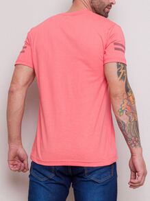 Men T-Shirts - Màu Hồng  San hô - Xem 2