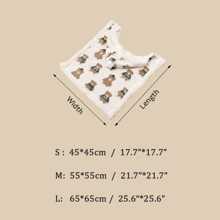 Pet Cartoon Patterned Cute Hooded Cape Pajamas - Beige - View 2