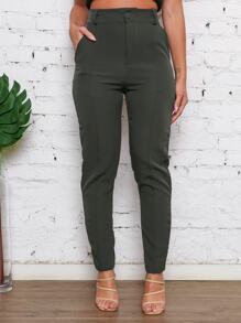 Women Pants - Dark Green - View 4