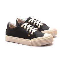 Women Wedge Sneakers - 黑色 - 查看 1