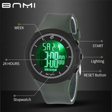 Reloj Electrónico De Moda Con Correa Verde - Verde militar - Ver 2