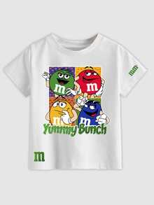 Niños camiseta lunetas m&m - Blanco - Ver 2