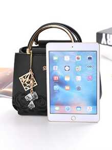 Minimalist Women Fashion Embroidered Handbag With Random Accessory Charm, Best Mother's Day Gifts Ever