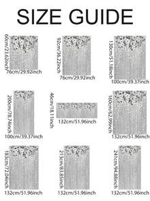 1 件植物花葉圖案印花窗簾 - 彩色 - 查看 2