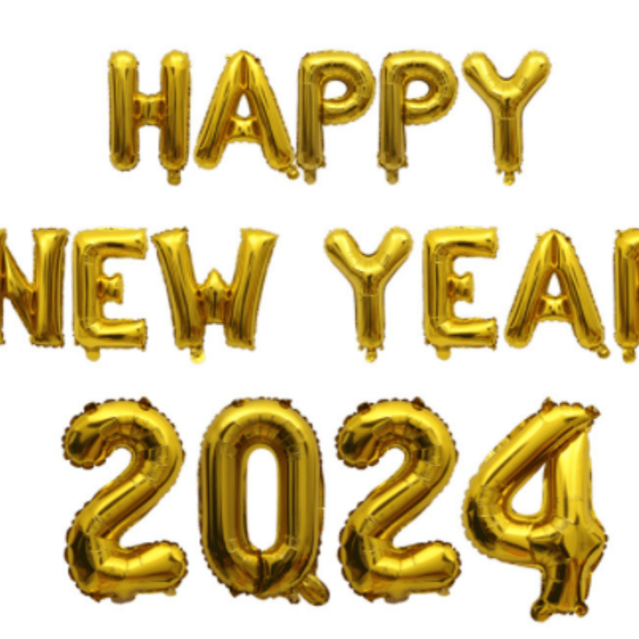 Happy New Year Balloons Letter And Number Combination New Year's Eve