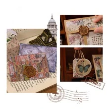 Thủ công Nghệ thuật Phòng trưng bày Loạt Phong cách Retro Tạp chí Hình dán Và Giấy dán Nguyên vật liệu Cắt dán Tài khoản Hand 100 Miếng Già - Nhiều màu - Xem 3