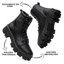 Women Fashion Boots - 黑色 - 查看 2